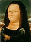 Fernando Botero Canvas Paintings - Monalisa